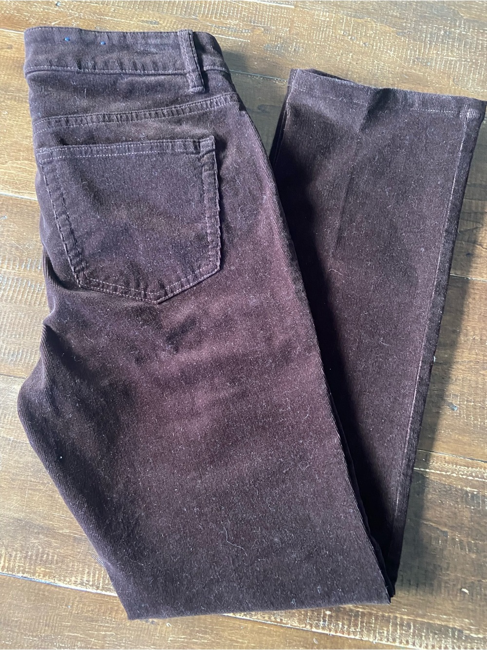 Chaps Denim Brown Corduroy Straight Leg Pants Size 6